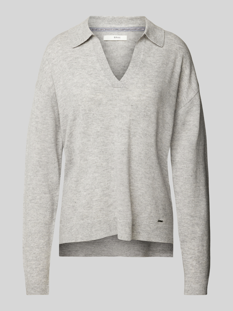 BRAX Gebreide pullover met labeldetail, model 'LILLIAN'