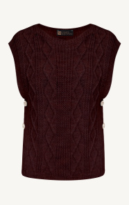 The Musthaves Kabel Pullover Burgundy