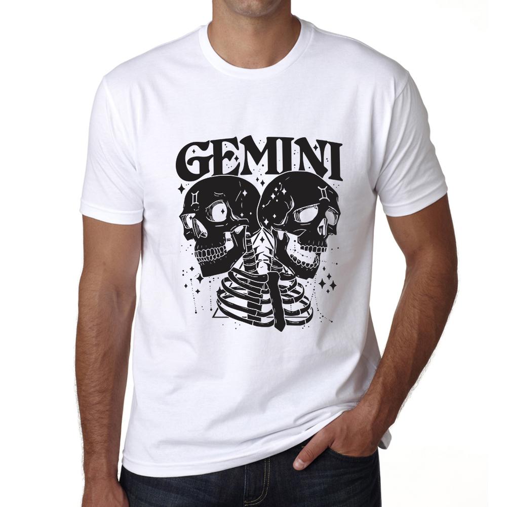 Ultrabasic Herenhoroscoop T-shirt Gemini Skulls - Astrologie Zodiac Sign Shirt