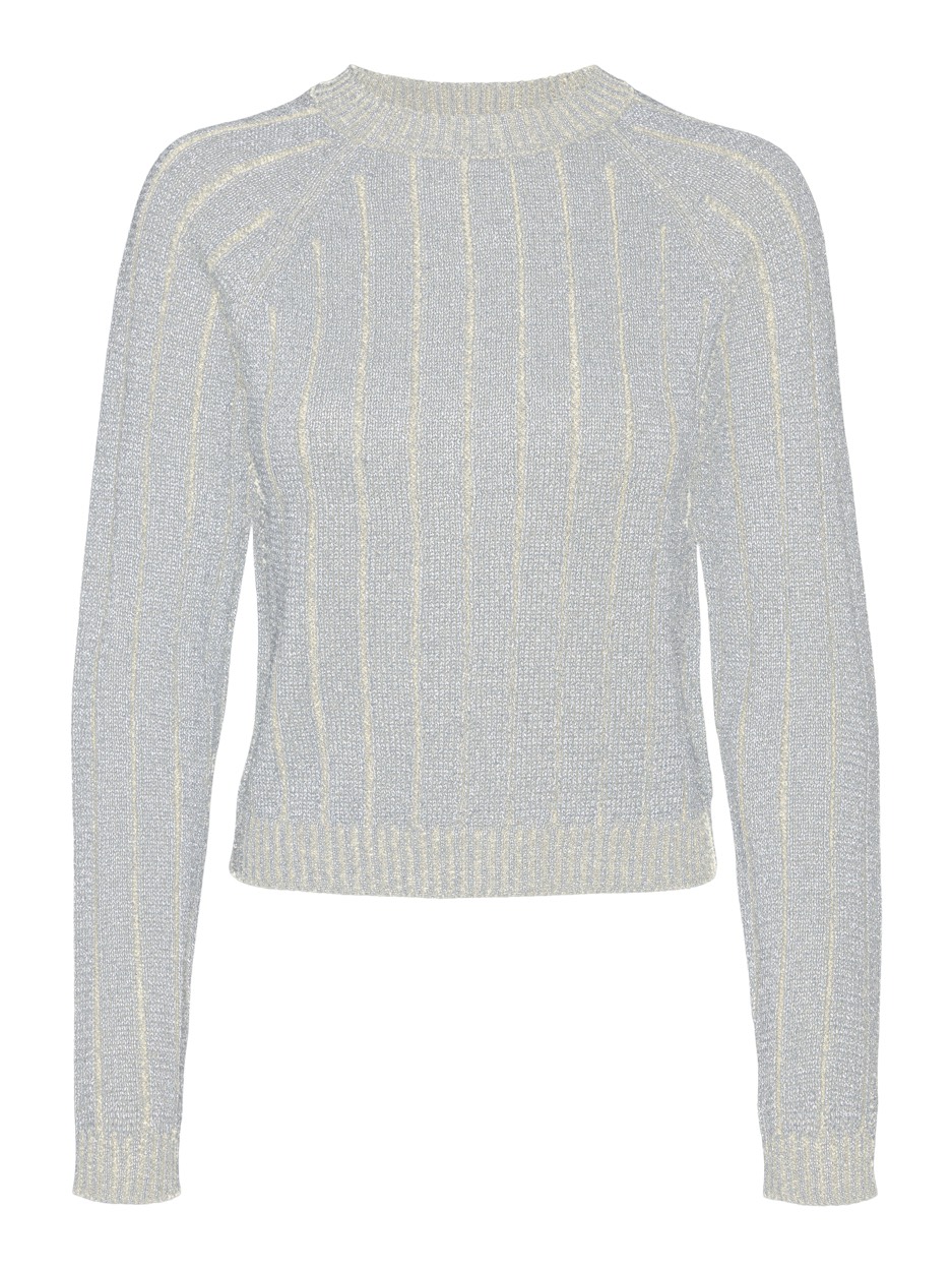 Vero Moda Vmvanja ls oneck pullover zilverkleurig