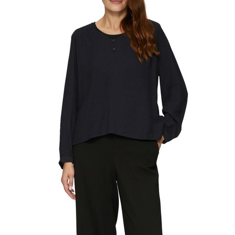 S.Oliver Blouse met lange mouwen met gesmokte details