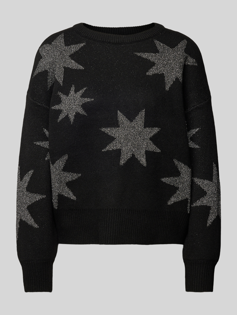 Only Comfort fit gebreide pullover met motief met effectgaren, model 'ROSIE'