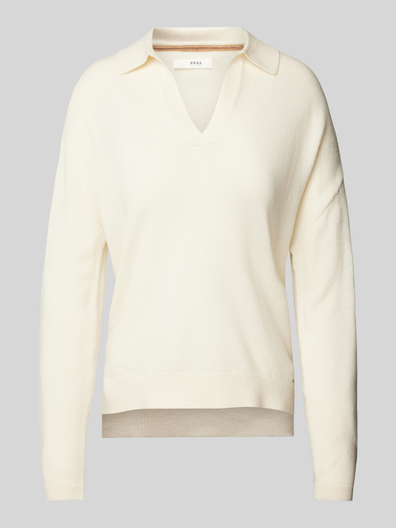 BRAX Gebreide pullover met labeldetail, model 'LILLIAN'