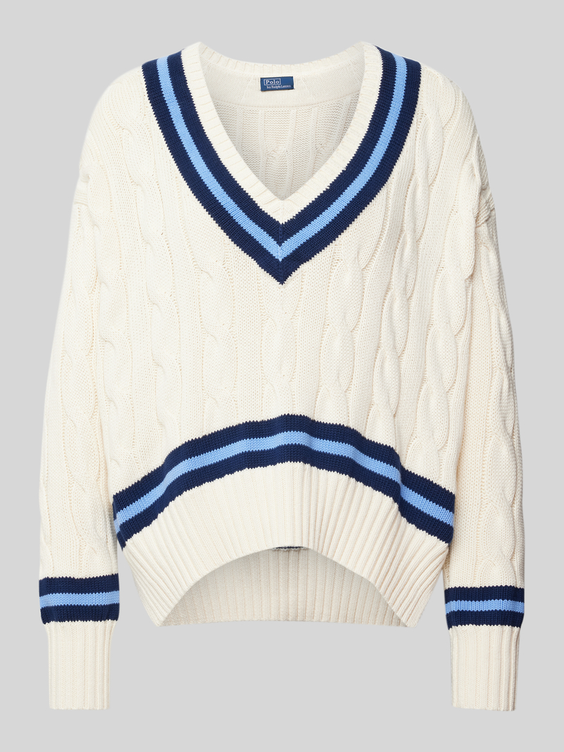 Polo Ralph Lauren Gebreide pullover met kabelpatroon, model 'CRICKET'