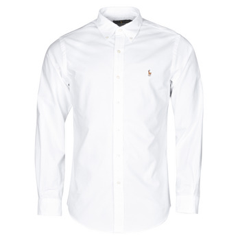 Polo Ralph Lauren Overhemd Lange Mouw  CHEMISE AJUSTEE EN OXFORD COL BOUTONNE LOGO PONY PLAYER MULTICO