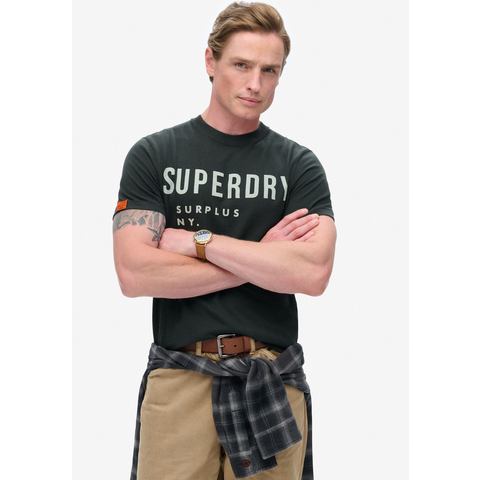 Superdry Shirt met ronde hals SURPLUS GRAPHIC TSHIRT