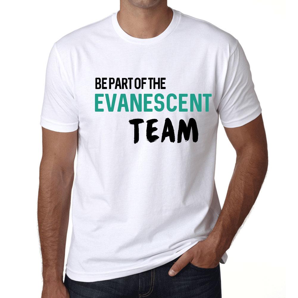 Ultrabasic Heren vintage T-shirt Grafisch T-shirt Maak deel uit van het EVANESCENT Team Wit