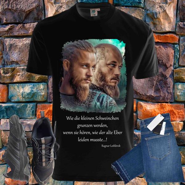 Shirtbude ragnar vikings spruch germanen print tshirt