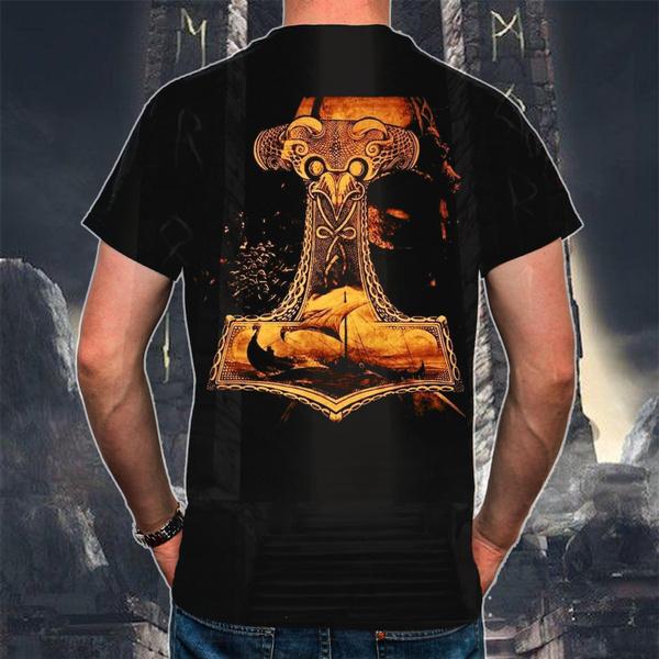 Shirtbude Götter Germanen Viking Thor Odin Print Tshirt