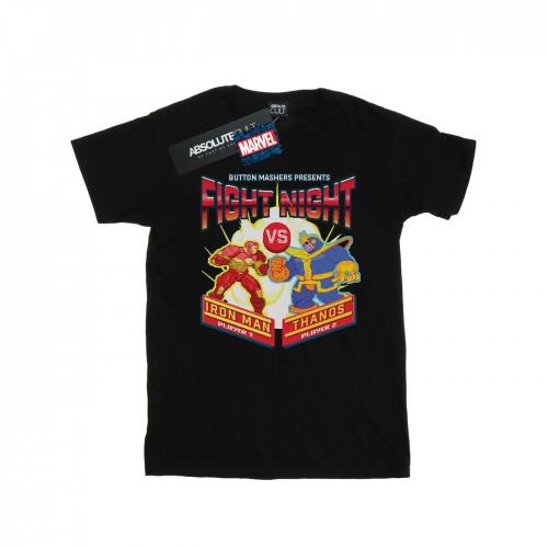 Marvel Heren Fight Night Iron Man Vs Thanos T-shirt