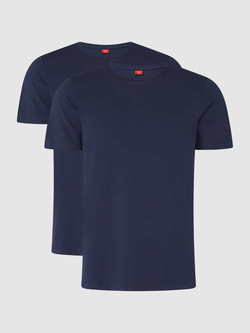 S.Oliver RED LABEL T-shirt met stretch in set van 2 stuks