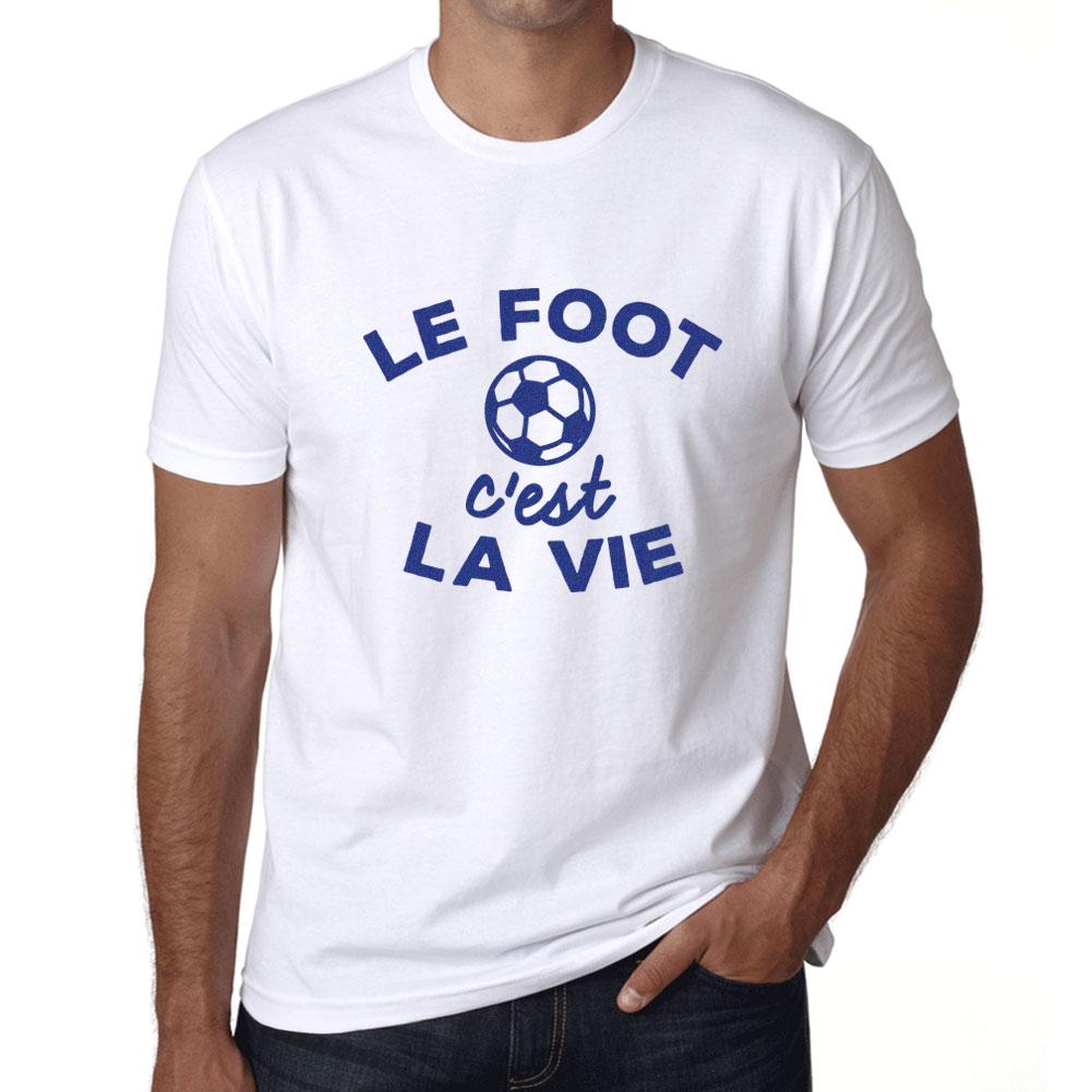 Ultrabasic Vintage T-shirt voor heren Grafisch T-shirt Le Foot C'est la Vie Wit