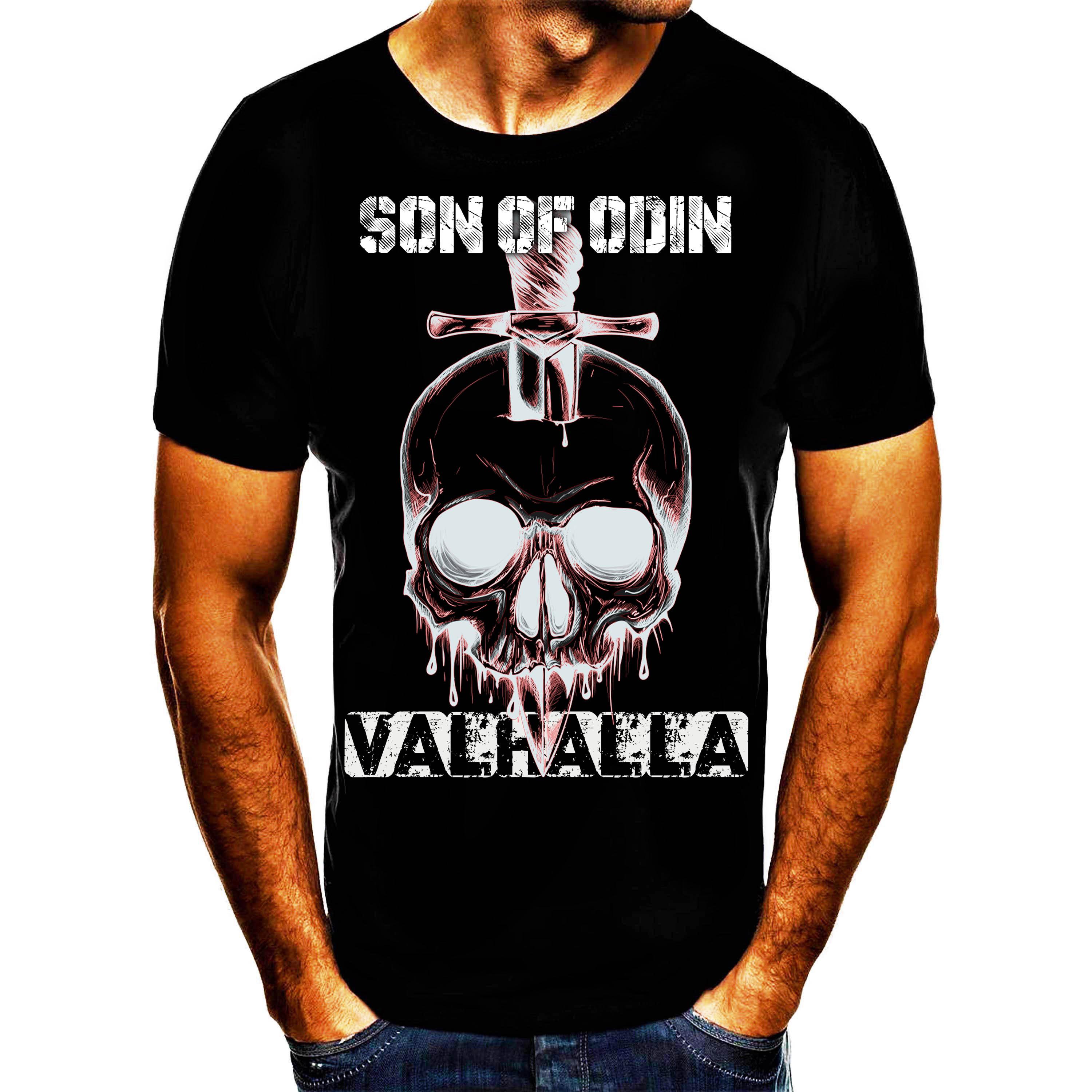 Shirtbude Zoon van Odin 2022 Valhalla Tot ziens in Valhalla Ragnar Viking Teutons T-shirt...