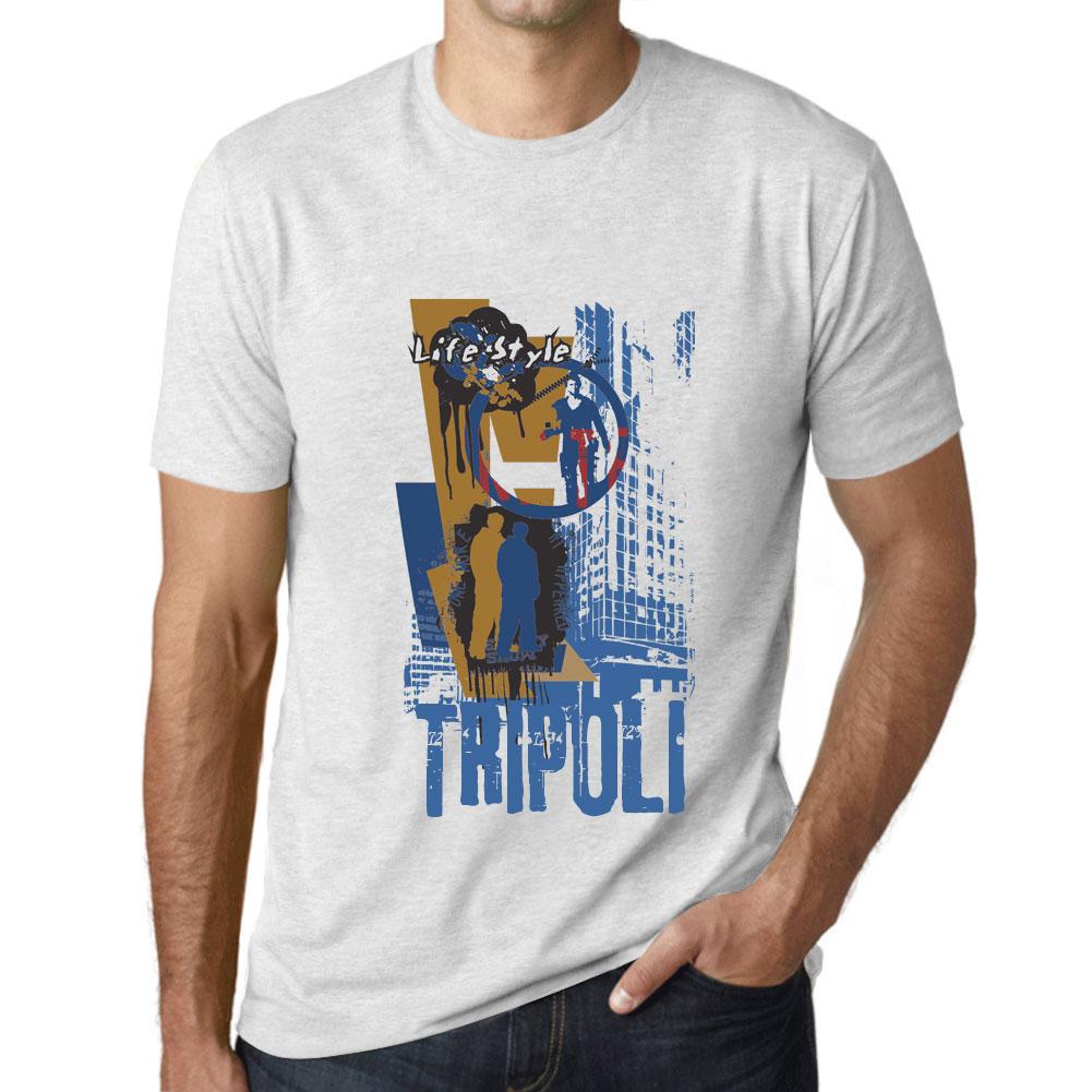 Ultrabasic Vintage T-shirt voor heren Grafisch T-shirt Tripoli Lifestyle Vintage Wit