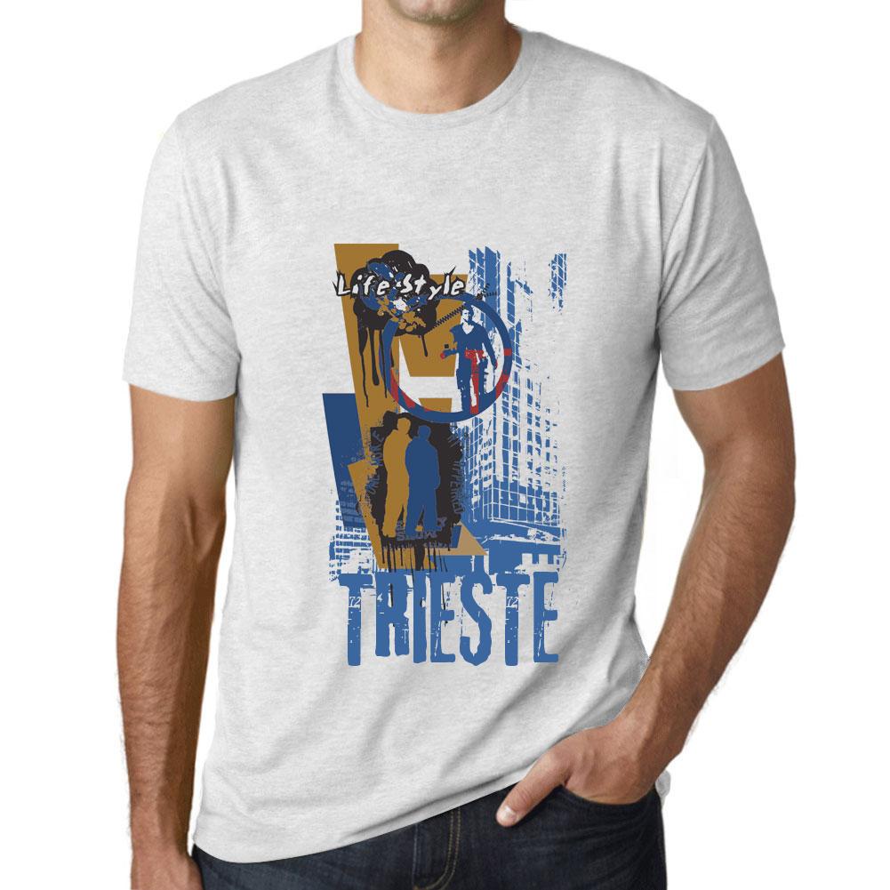 Ultrabasic Vintage T-shirt voor heren Grafisch T-shirt Trieste Lifestyle Vintage Wit