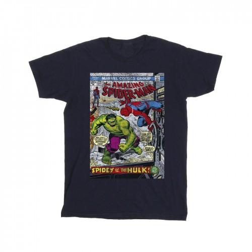 Marvel Spider-Man VS Hulk cover-T-shirt voor heren