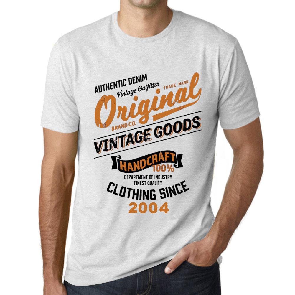 Ultrabasic Vintage T-shirt voor heren Grafisch T-shirt Vintage goederen sinds 2004 Vintage wit