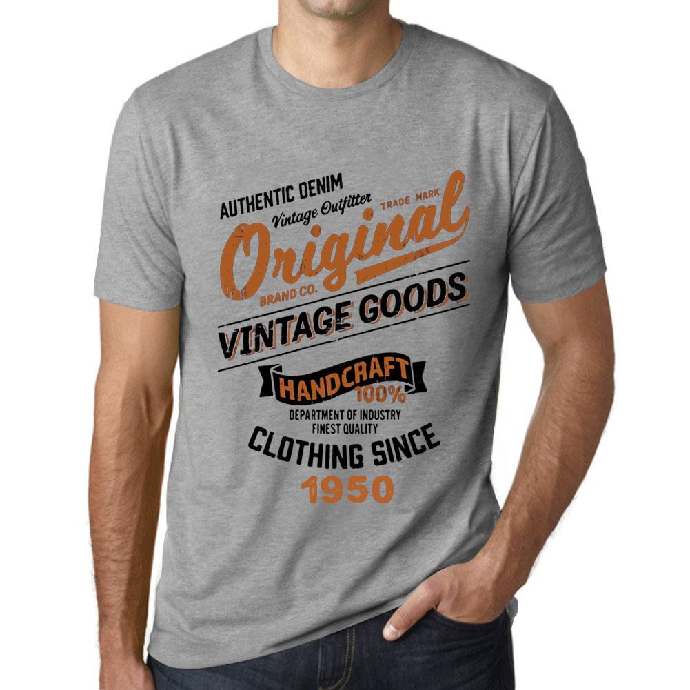 Ultrabasic Vintage T-shirt voor heren Grafisch T-shirt Vintage goederen sinds 1950 Gemeleerd grijs