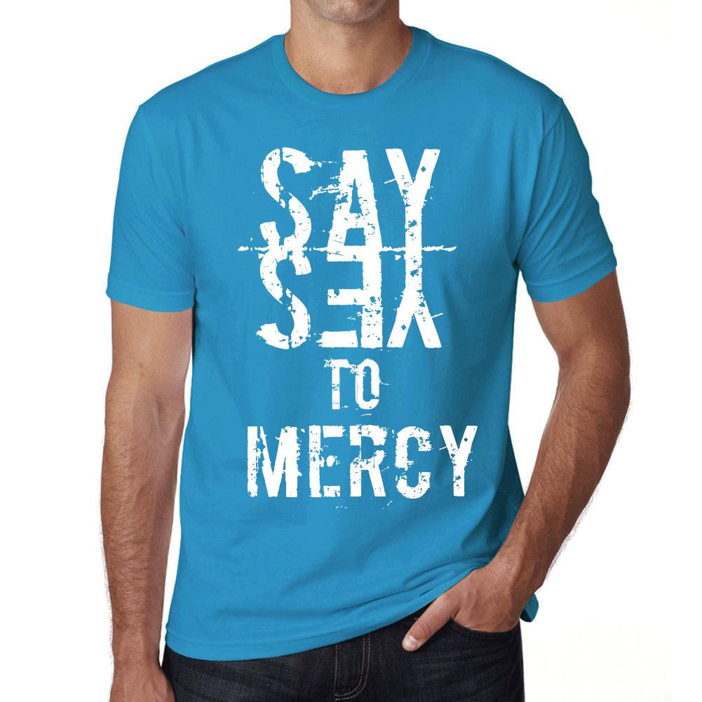 Ultrabasic Vintage T-shirt voor heren Grafisch T-shirt Zeg ja tegen Mercy Aqua