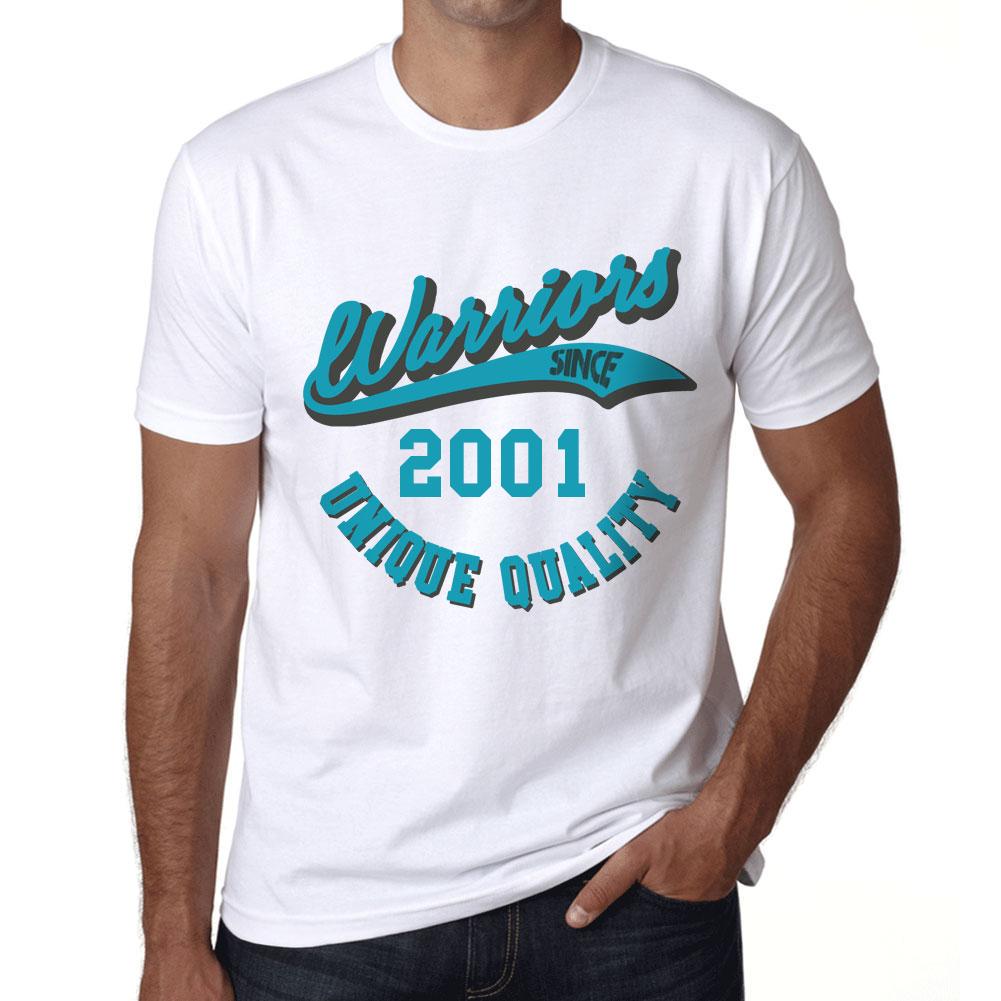 Ultrabasic Vintage T-shirt voor heren Grafisch T-shirt Warriors Since 2001 Wit