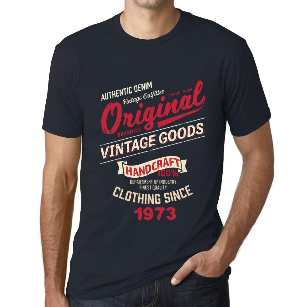 Ultrabasic Mannen Vintage Tee Shirt Grafisch T-shirt Vintage Goederen Sinds 1973 Navy