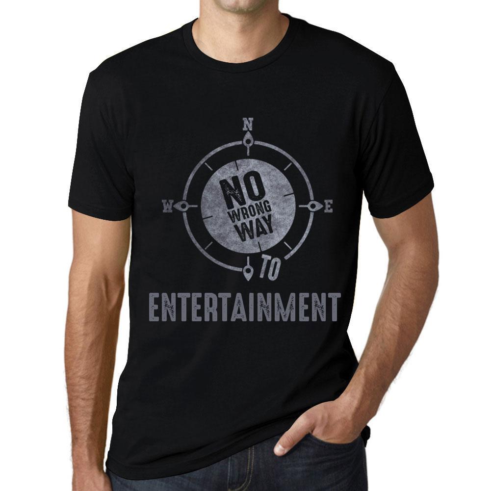 Ultrabasic Heren Vintage T-shirt Grafisch T-shirt Geen verkeerde manier Entertainment Diepzwart