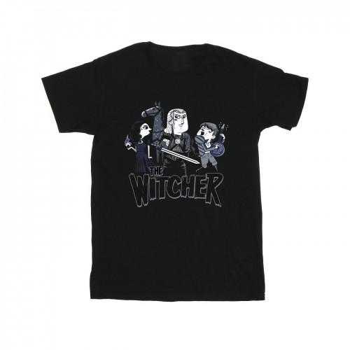 Pertemba FR - Apparel Netflix Heren The Witcher Team geïllustreerd T-shirt