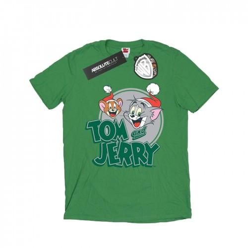 Tom And Jerry Mens Christmas Greetings T-Shirt