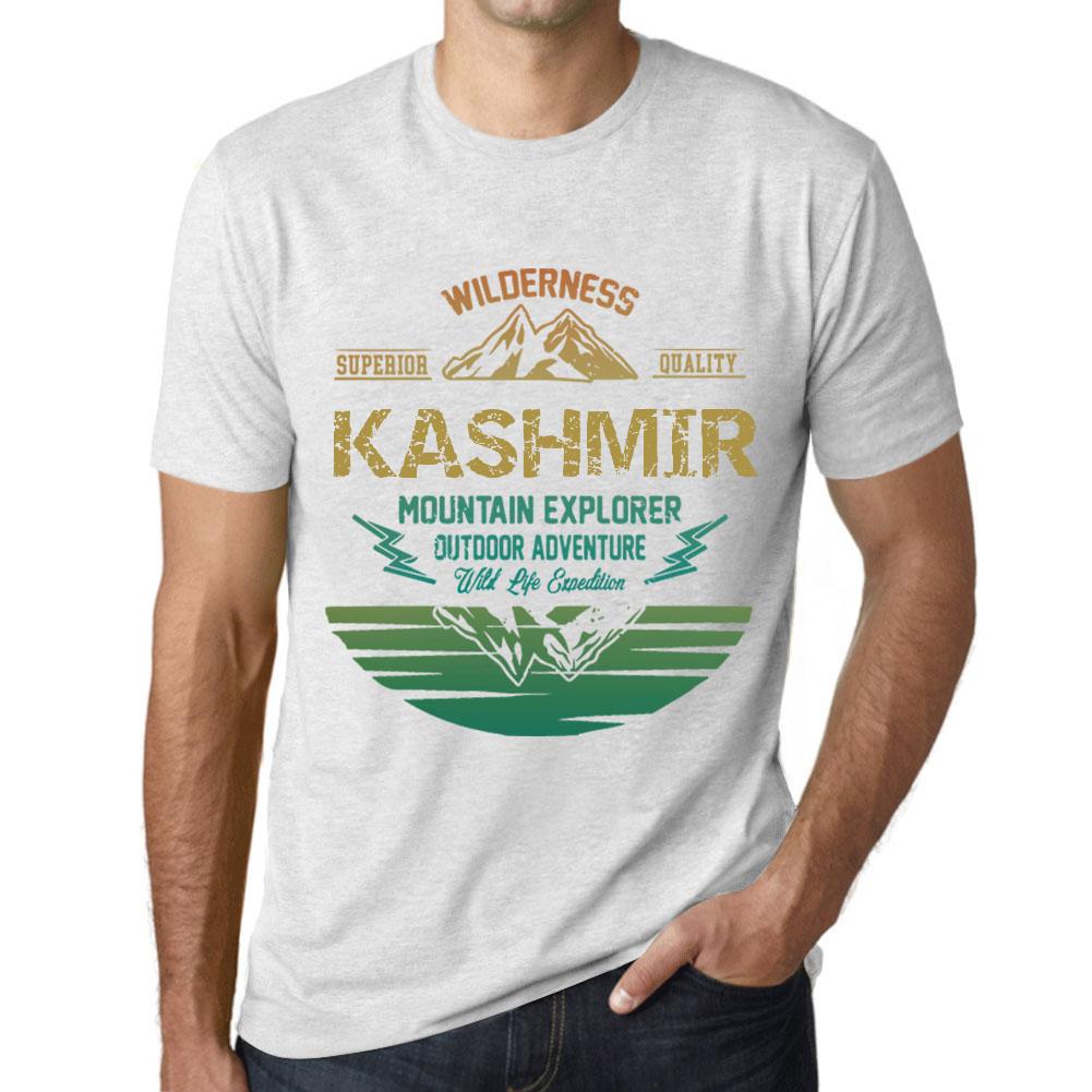 Ultrabasic Heren Vintage T-shirt Grafisch T-shirt Mountain Explorer Kashmir Vintage Wit