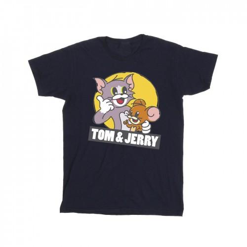 Tom And Jerry Tom en Jerry Heren T-shirt met schetslogo