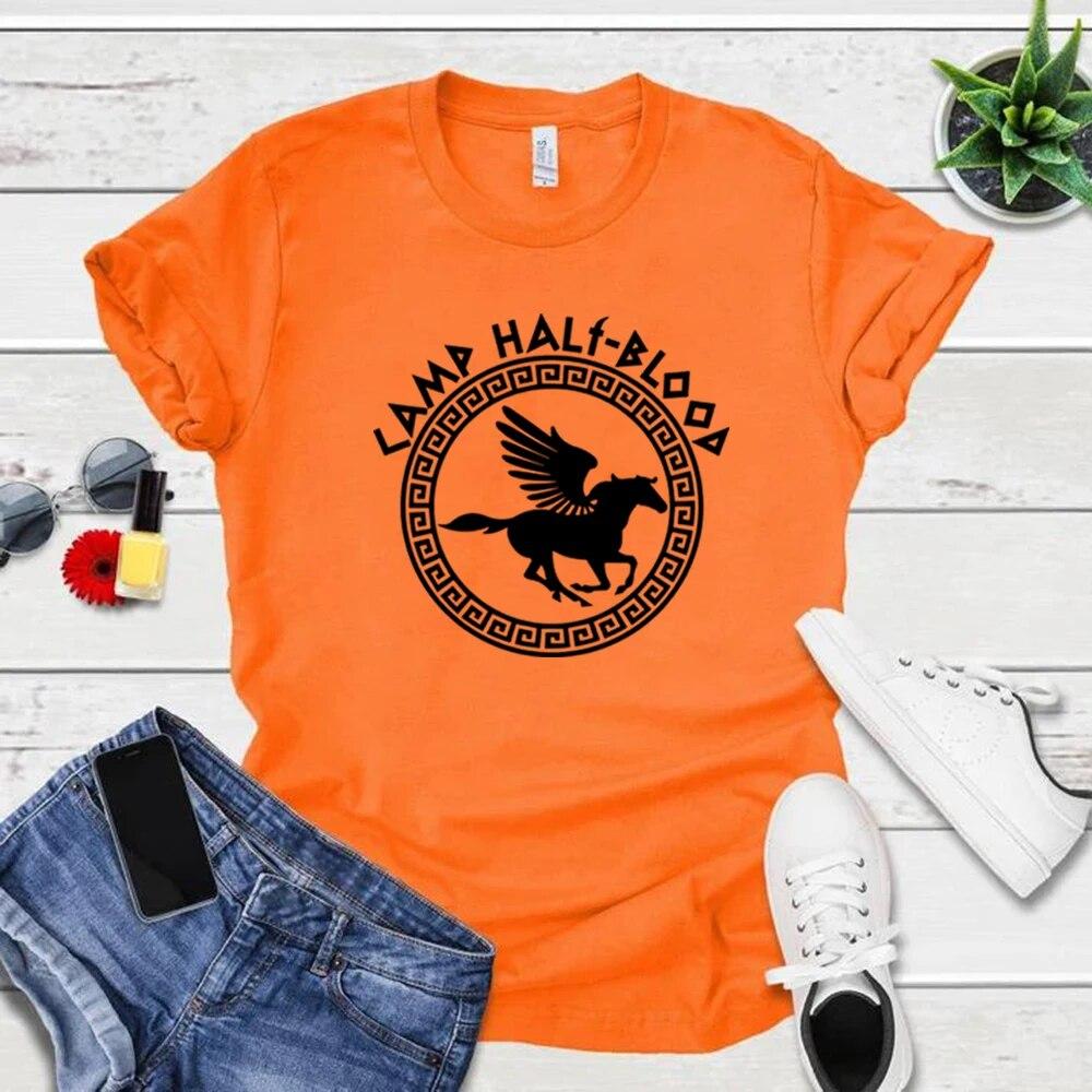 Bicheng Kamp Half Bloed T Shirts Fall Training Camp Spel Tshirt Halloween Magische Gift Percy Jackson Shirt Unisex T-shirts Harajuku Tees