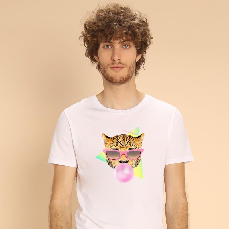 Le Roi du Tshirt T-shirt Homme - BUBBLE GUM LEO