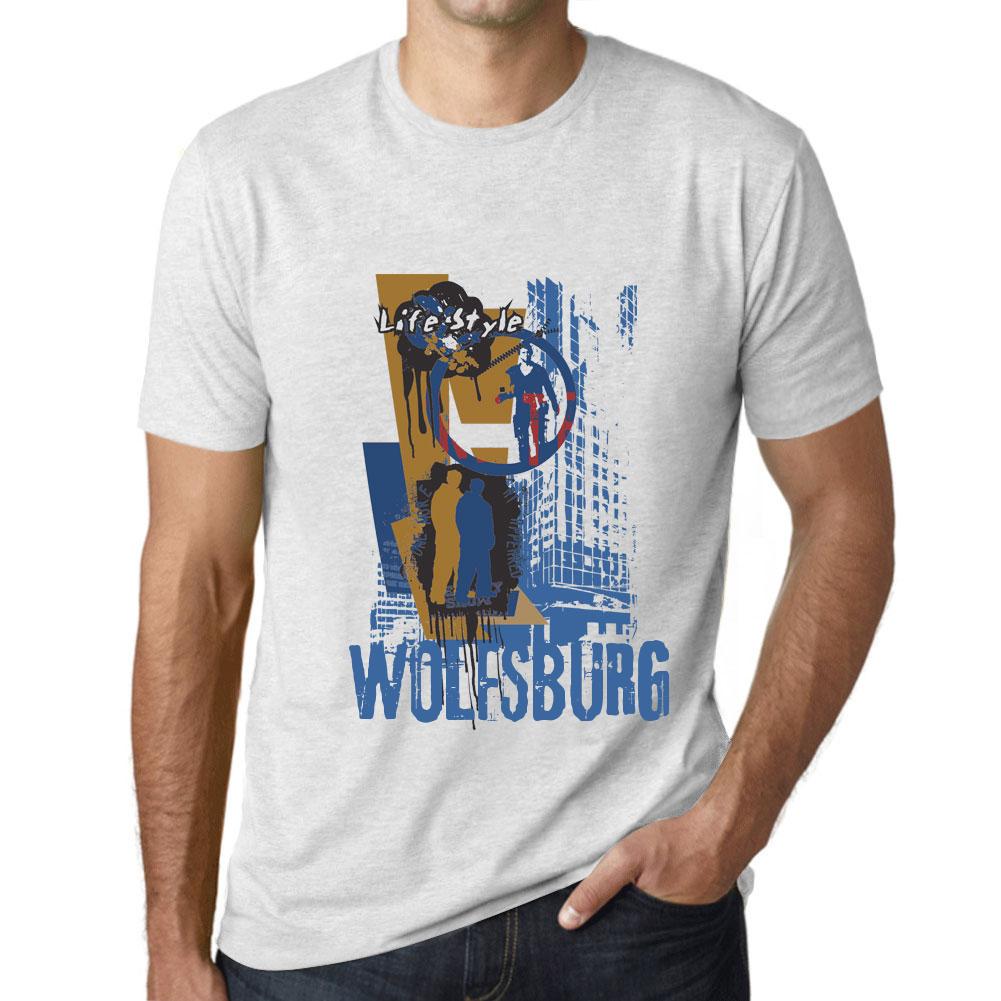 Ultrabasic Heren Vintage T-shirt Grafisch T-shirt Wolfsburg Lifestyle Vintage Wit