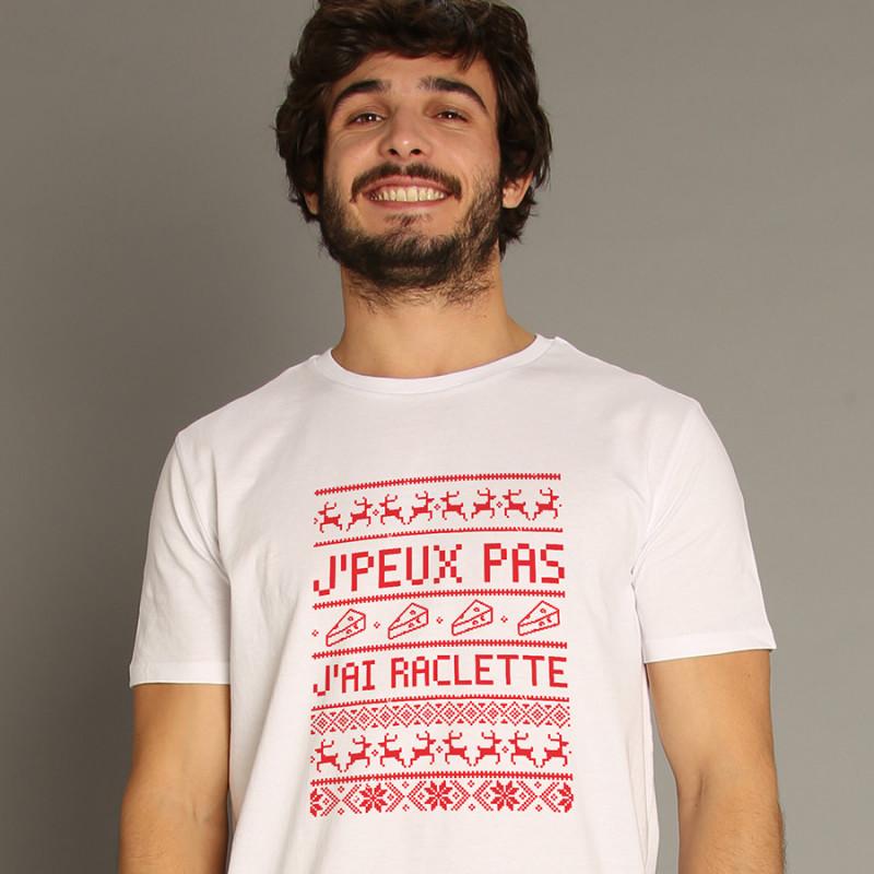 Le Roi du Tshirt Heren T-shirt - IK KAN GEEN RACLETTE HEBBEN