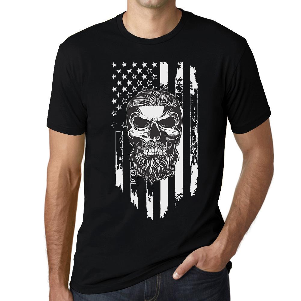 Ultrabasic Grafisch heren T-shirt - American Bearded Skull - Schedelshirt voor heren