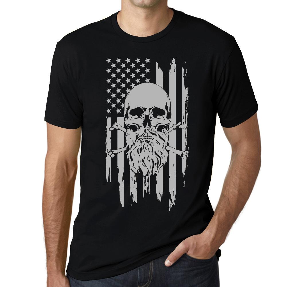 Ultrabasic Heren T-shirt - USA militaire Amerikaanse schedel vlag patriottische T-shirt