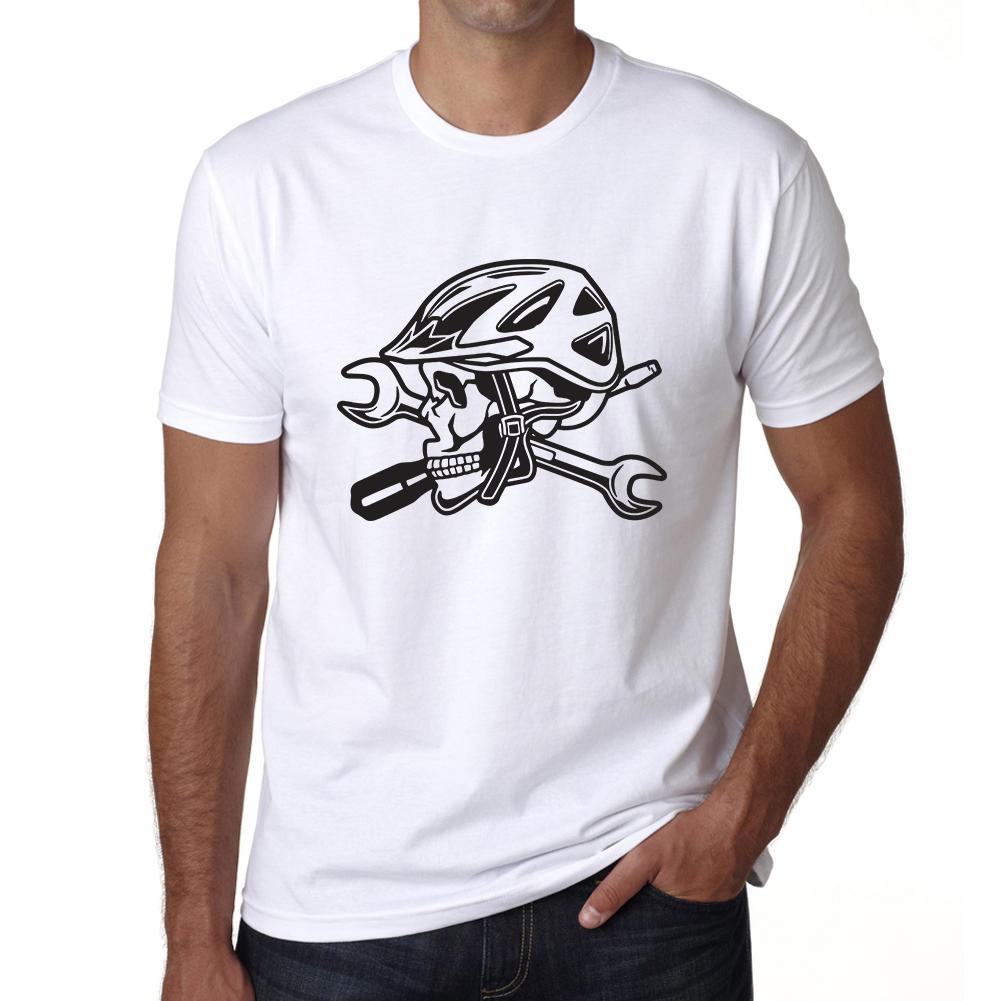 Ultrabasic Grafisch T-shirt voor heren Fietsschedel - Grappig cadeaushirt voor motorrijder