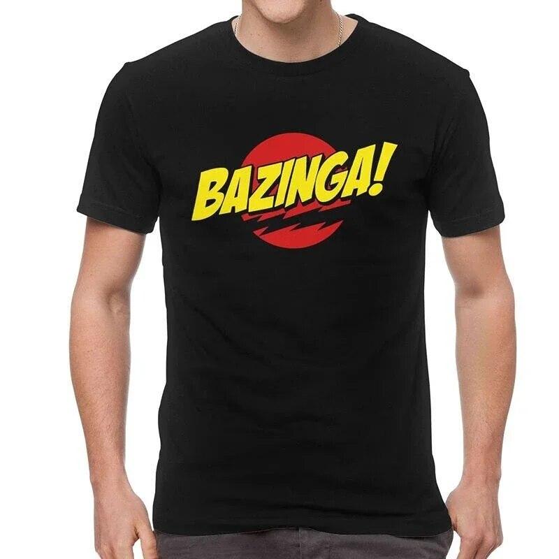 Baibao QIQI The Big Bang Theory T-shirts Heren Novelty Tops Bazinga Sheldon Cooper Geek TBBT T-shirt Uniek T-shirt Top