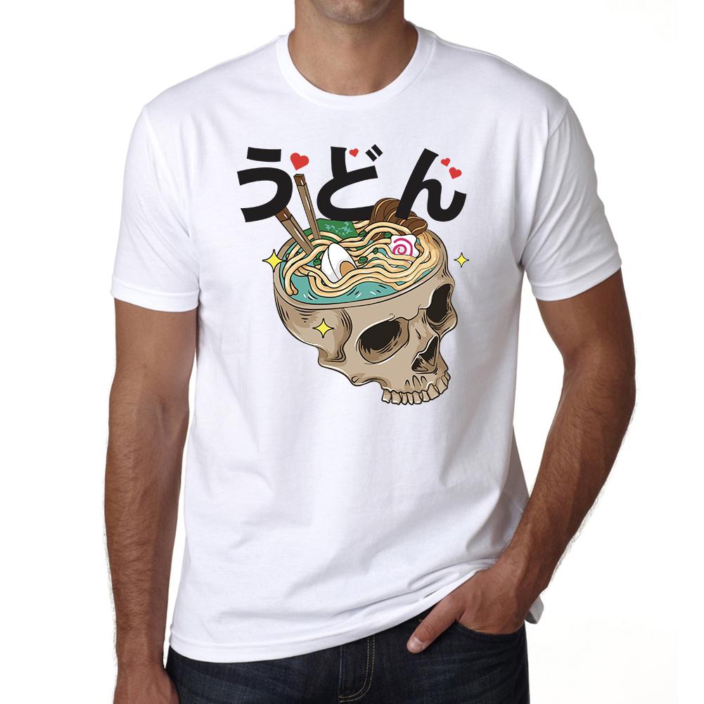 Ultrabasic Grafisch T-shirt voor heren Chinees eten Skull Shirt - Grappig Halloween-T-shirt