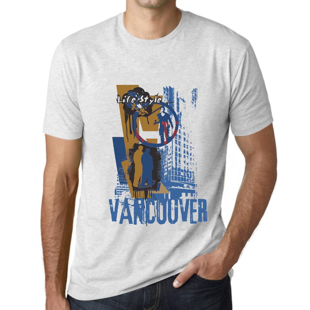 Ultrabasic Vintage T-shirt voor heren Grafisch T-shirt Vancouver Lifestyle Vintage Wit