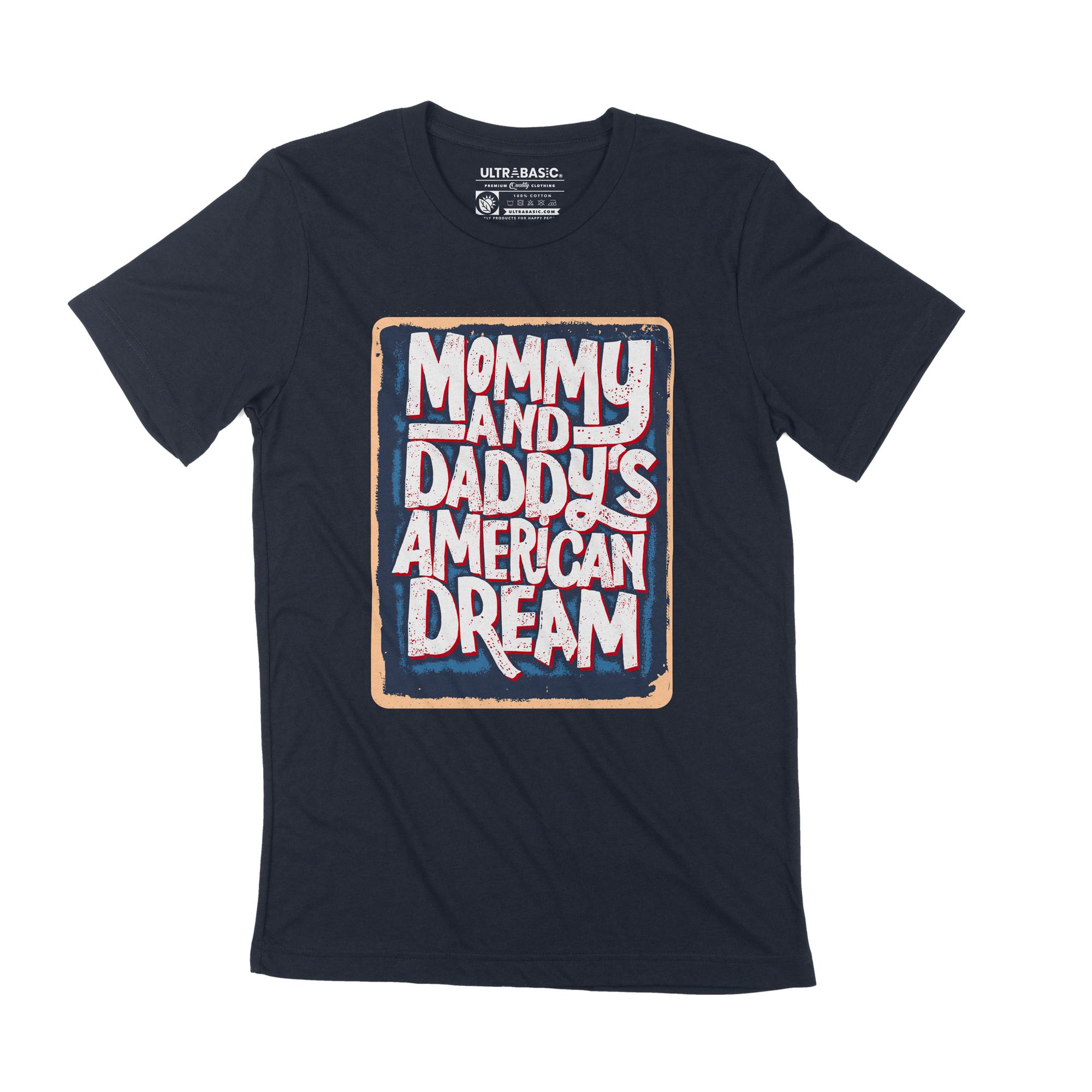 Ultrabasic heren T-shirt mama papa's American Dream familie vintage casual cadeau