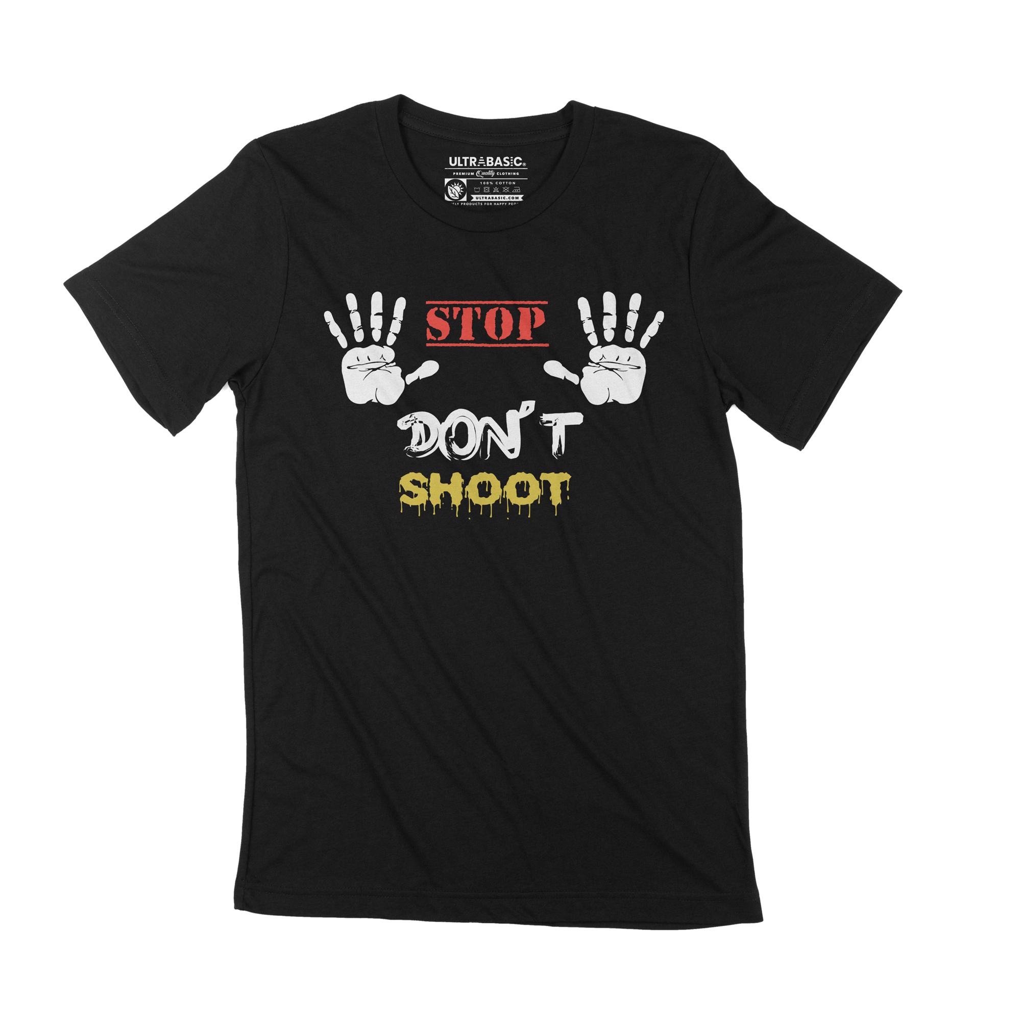 Ultrabasic Heren T-shirt Black Lives Matter Stop Don't Shoot BLM Tee