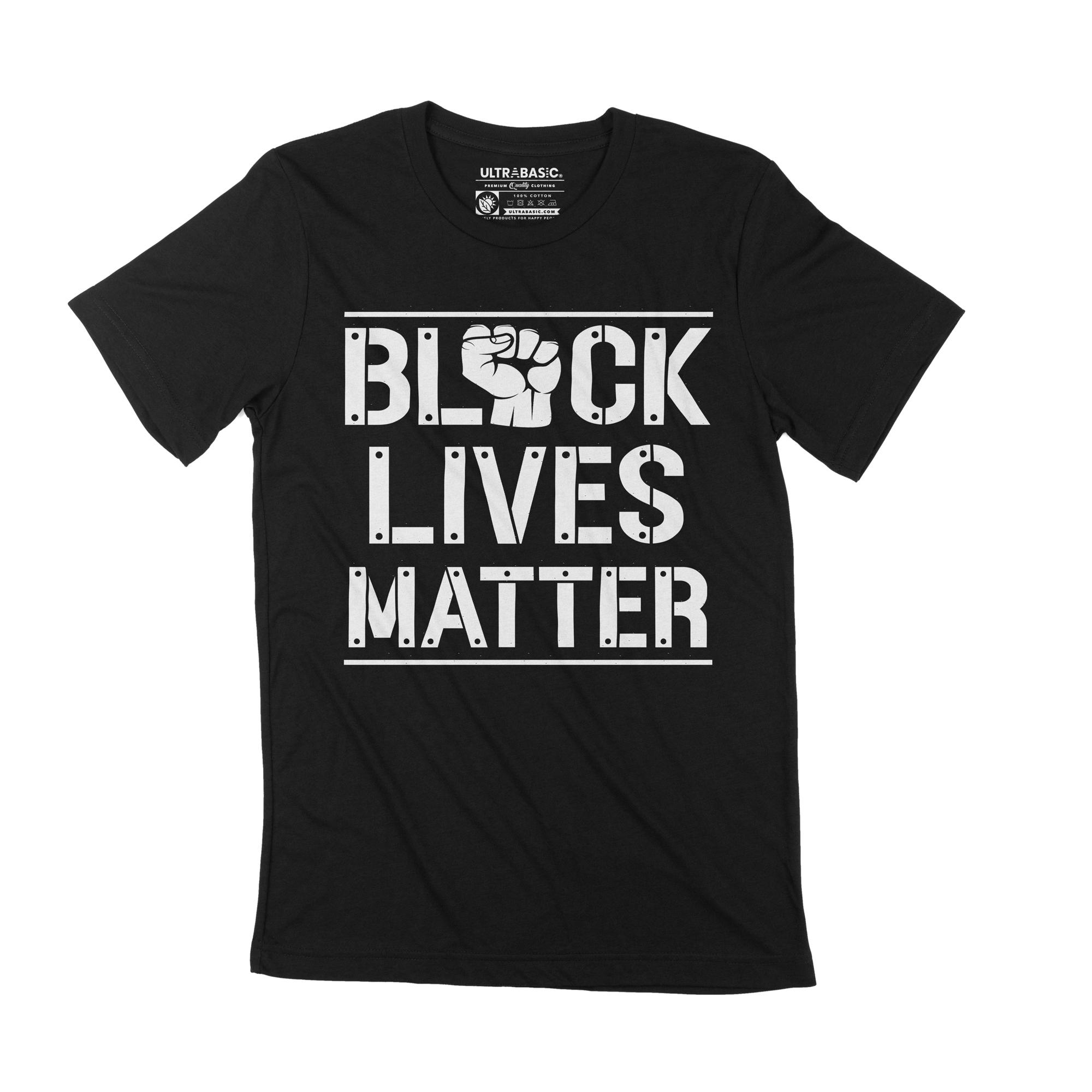 Ultrabasic Heren T-Shirt Black Lives Matter BLM Politiegeweld Protest Tee