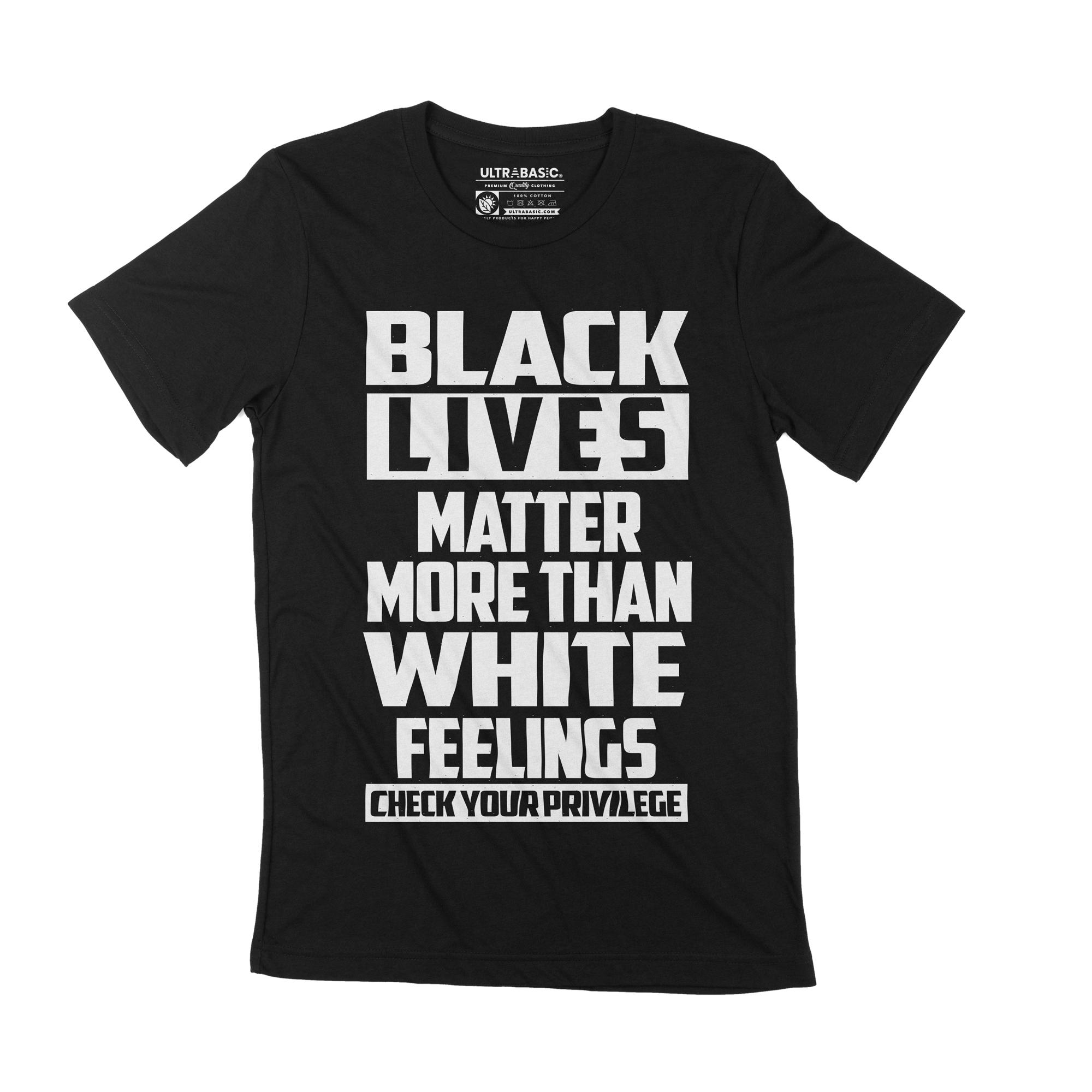 Ultrabasic heren T-shirt Black Lives Matter More than White Feelings BLM Tee