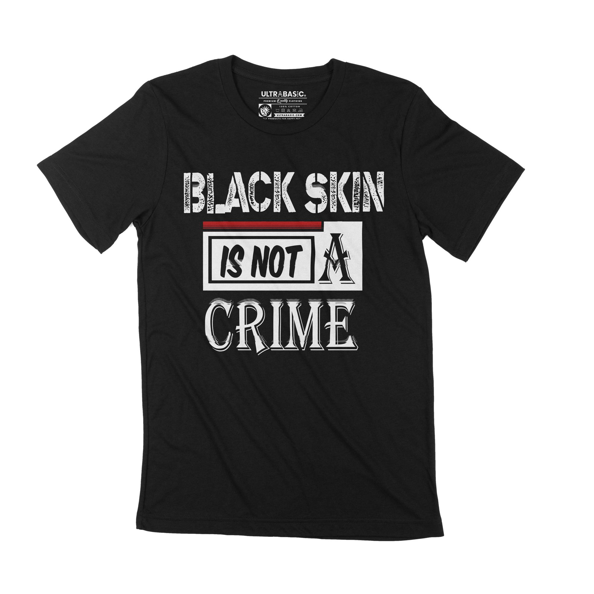 Ultrabasic Heren T-shirt Black Skin Is Not a Crime Black Lives Matter BLM Tee