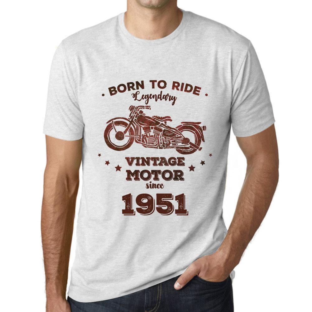 Ultrabasic Heren Vintage T-shirt Grafisch T-shirt Easy Rider Sinds 1951 Vintage Wit