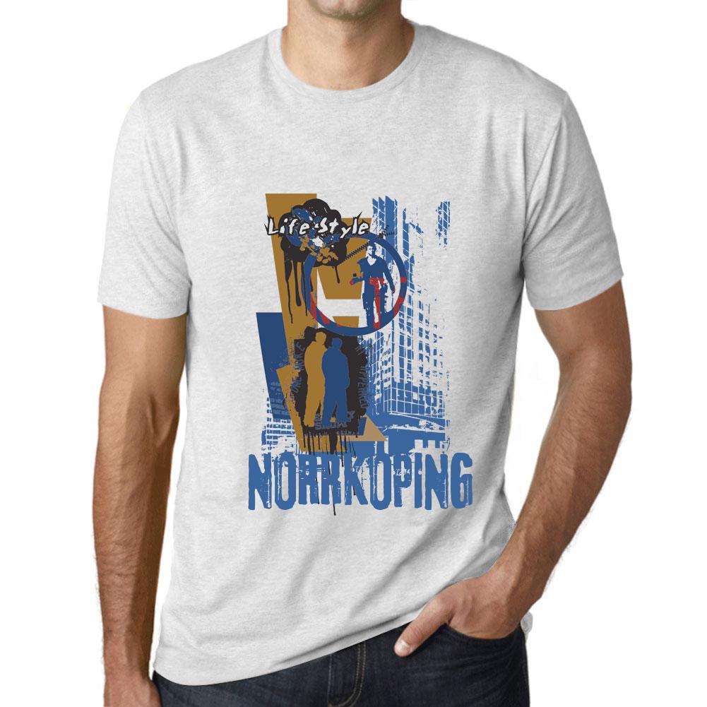 Ultrabasic Vintage T-shirt voor heren Grafisch T-shirt NORRKOPING Lifestyle Vintage Wit