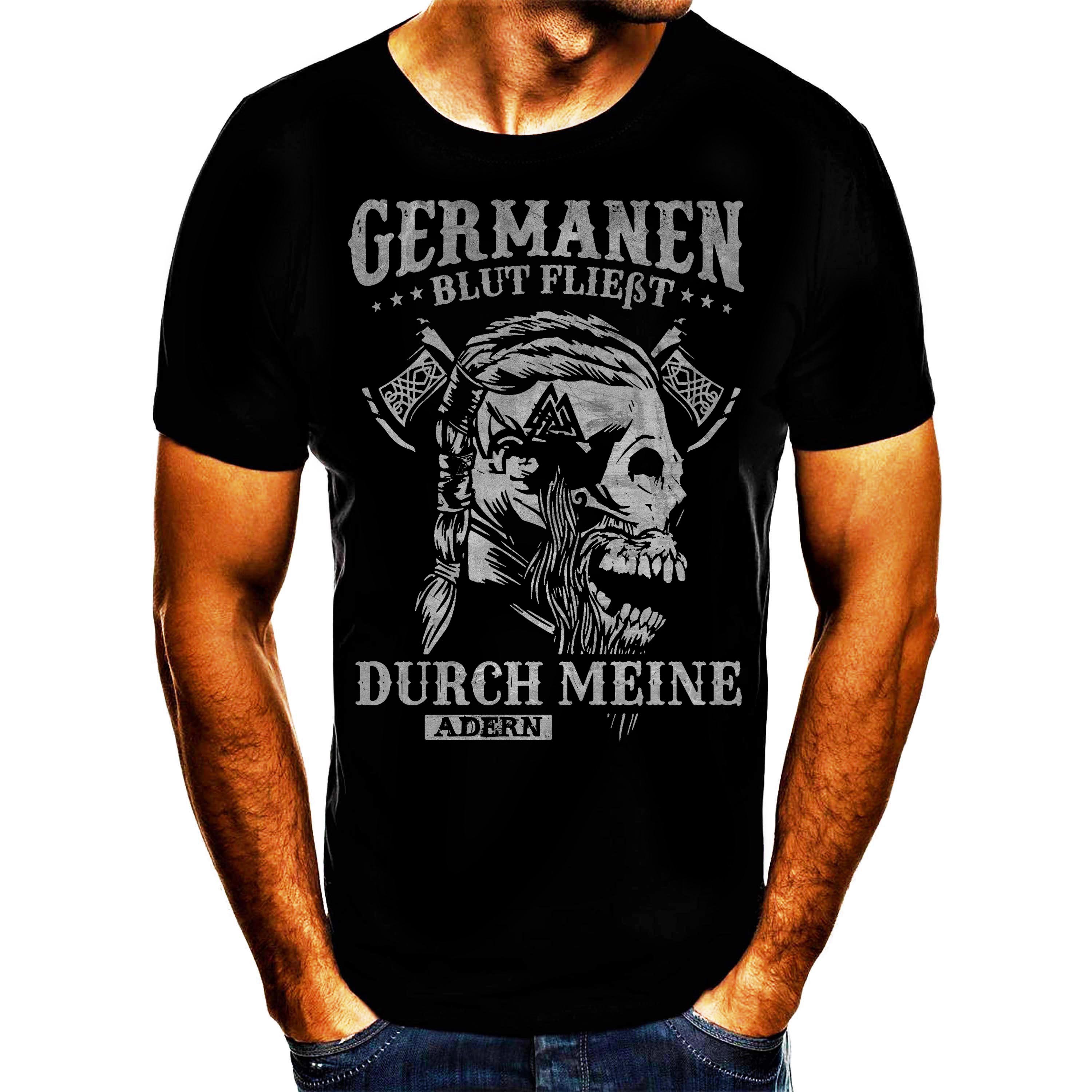 Shirtbude Germanen, Vikings, Blut Wikinger Odin Valhalla T-Shirt