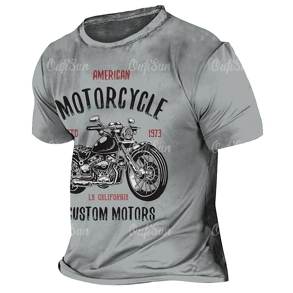 ETST WENDY 005 Vintage T-shirt motorfiets heren T-shirt 3D-printen auto korte mouw tees zomer herenkleding casual blouse klassieke fietstops