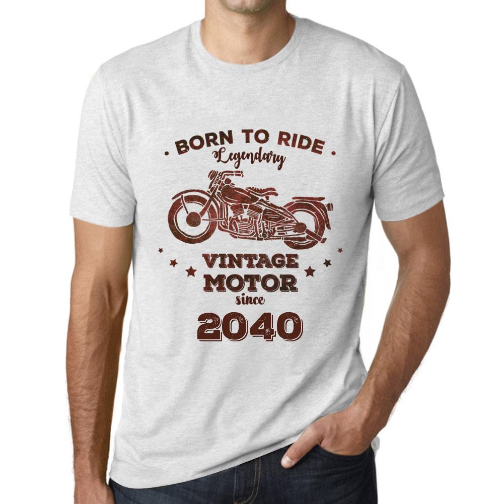 Ultrabasic Vintage T-shirt voor heren Grafisch T-shirt Easy Rider Sinds 2040 Vintage Wit